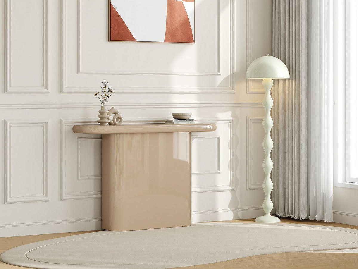 KONSOLENTISCH - 120 cm x 35 cm - Holz, Platte - Beige - RABIRI - Beige, Holz (35/120/81cm) - Vente-Unique