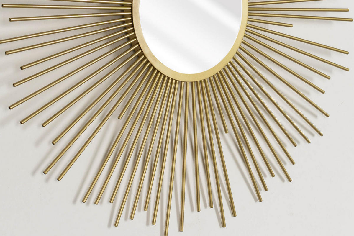 WANDSPIEGEL Gold 80/80 cm - Goldfarben, Metall (7.5/80/3cm) - KUNSTLOFT
