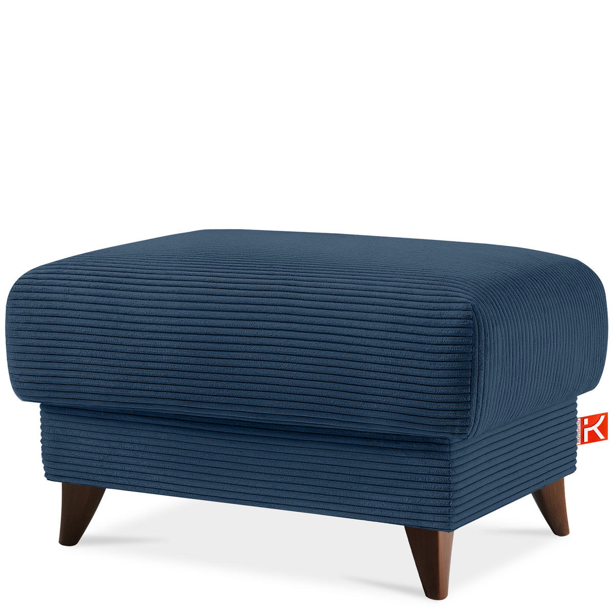 HOCKER GUSTAVO II, Marineblau - Braun/Dunkelblau, Holz/Holzwerkstoff (92/49/92cm) - KONSIMO®