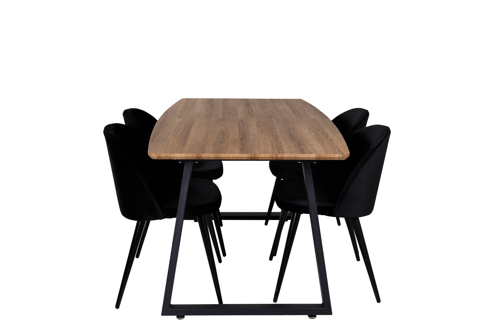 TISCHGRUPPE Schwarz - Schwarz, Holzwerkstoff (85/75/160cm) - ebuy24