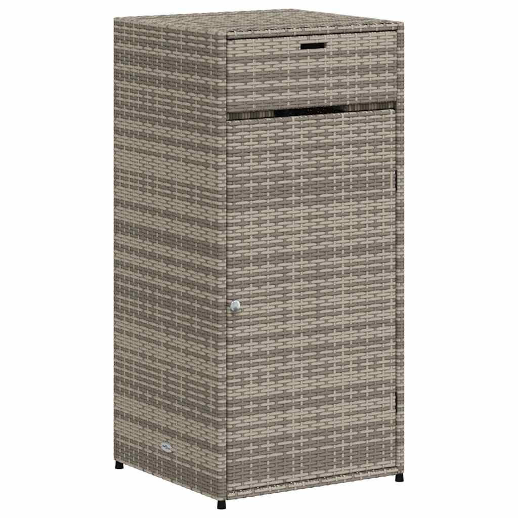 GARTENSCHRANK Grau 55/55/111 Cm Poly Rattan - Grau, Kunststoff (55/111/55cm) - vidaXL