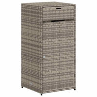GARTENSCHRANK Grau 55/55/111 Cm Poly Rattan - Grau, Kunststoff (55/111/55cm) - vidaXL