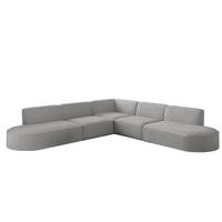 ECKSOFA Universal Palma Ascot Bukla - Creme, Holzwerkstoff/Textil (276/276cm) - Fun Möbel