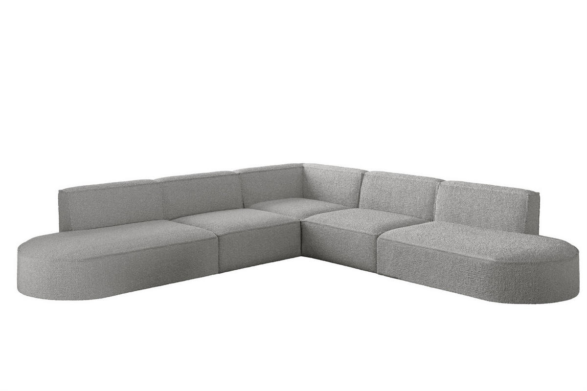 ECKSOFA Universal Palma Ascot Bukla - Creme, Holzwerkstoff/Textil (276/276cm) - Fun Möbel