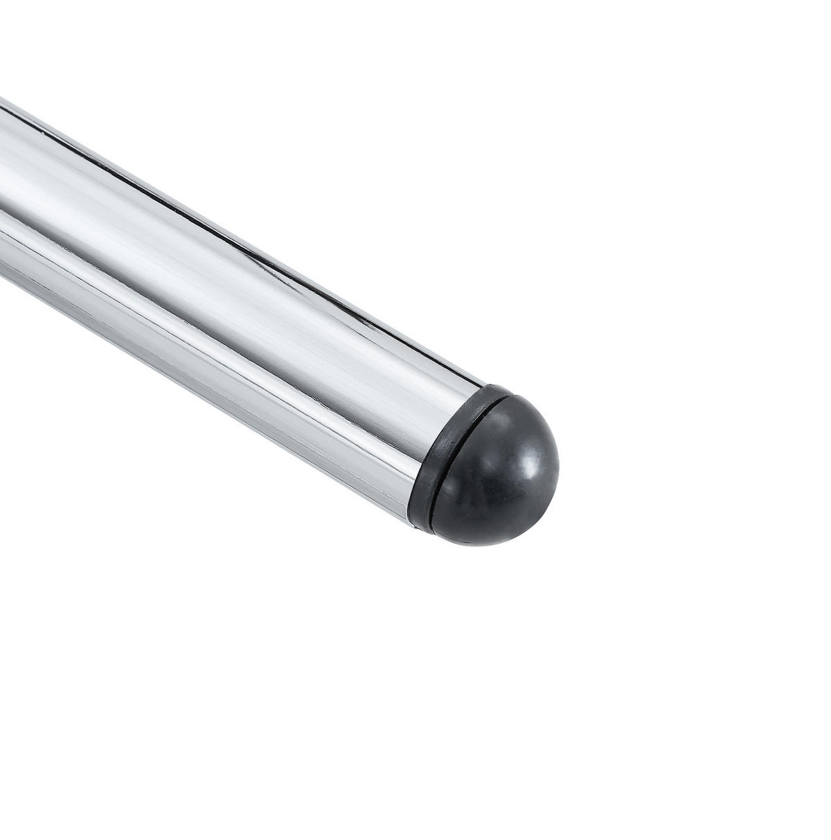ESSZIMMERSTUHL 4er-Set Höhe 93 cm PU-Leder Schwarz/Silber - Silberfarben, Metall (42.6/93/43cm) - Meubliv