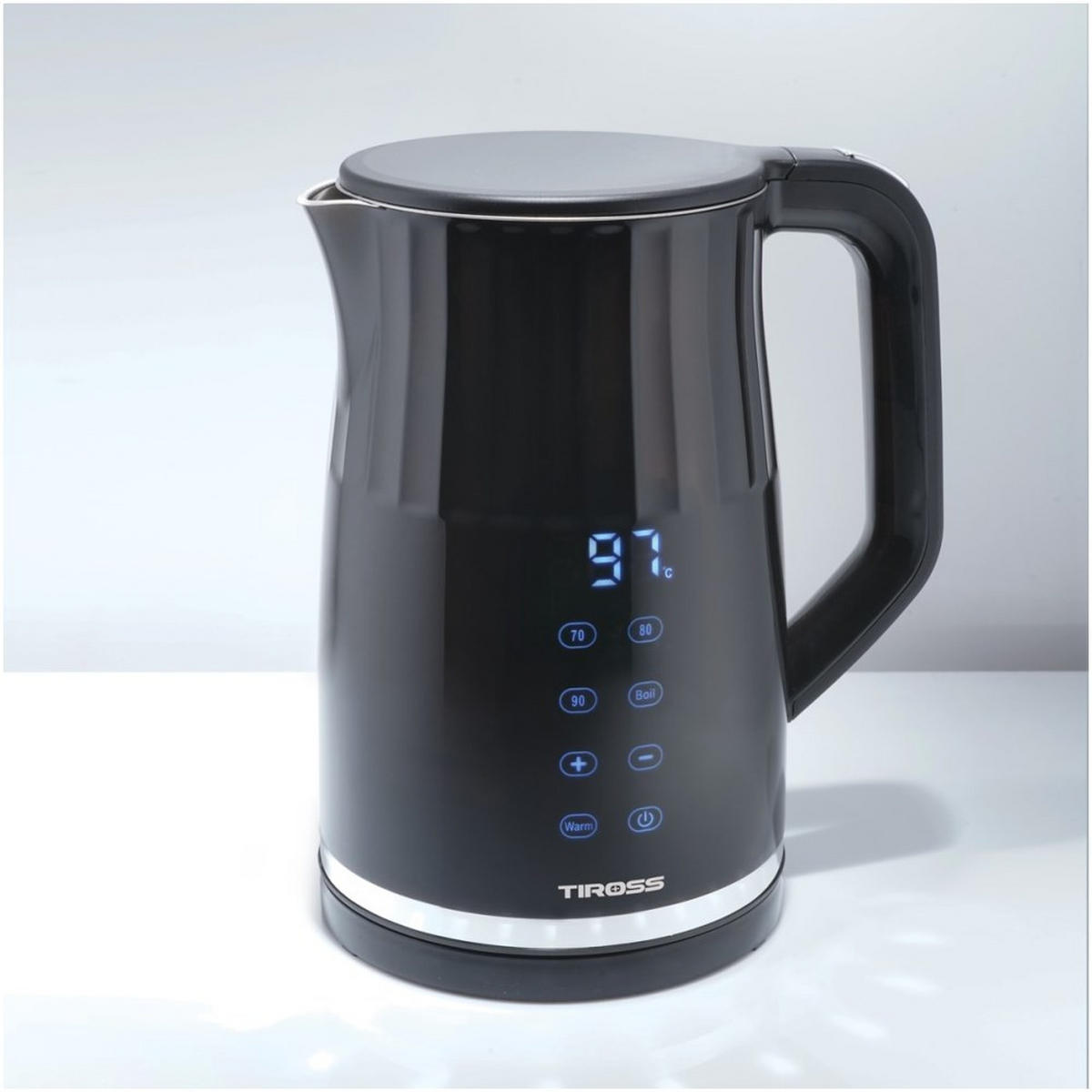 WASSERKOCHER ELEKTRISCH Schwarz 15.6/15.6/21.6 cm TS2701 - Schwarz, Metall (15.6/21.6/15.6cm) - Tiross 