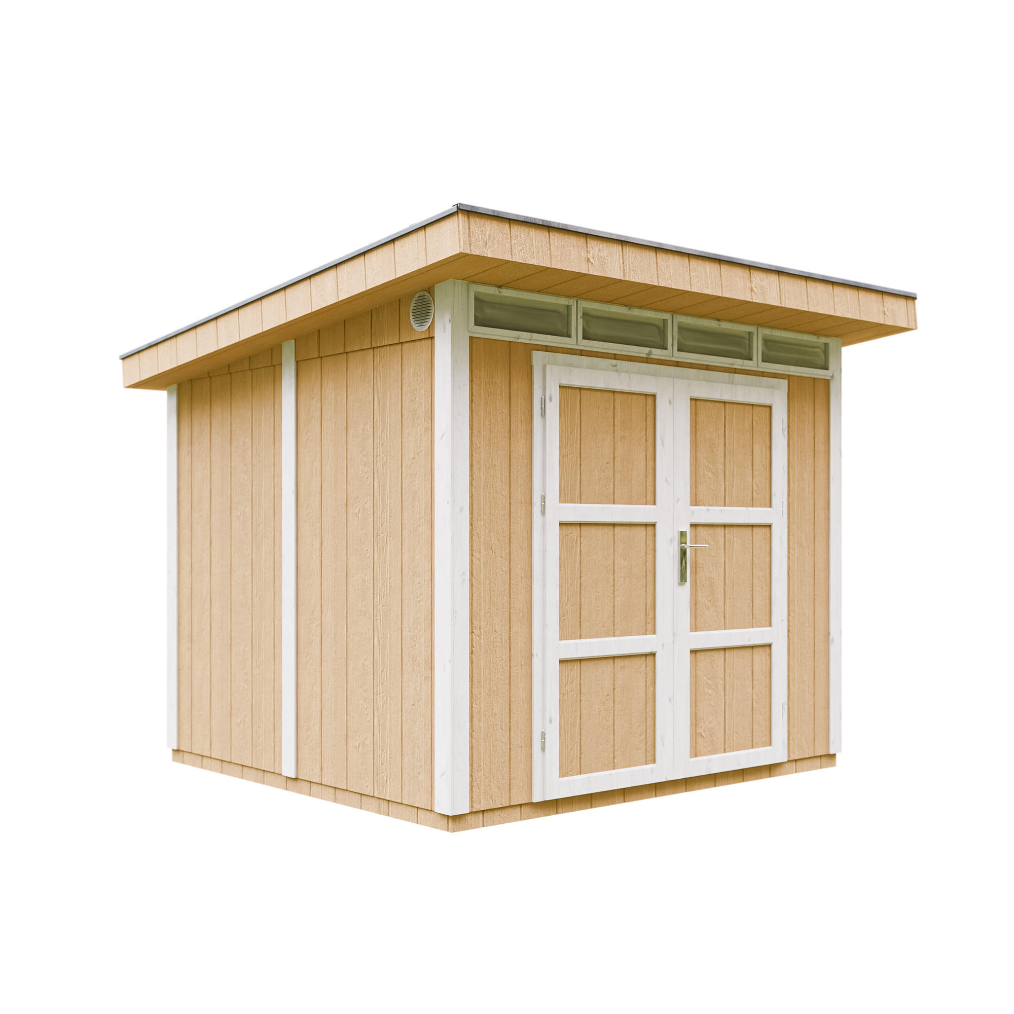Timbela Holz-Gartenhaus Beige 294x237x279 cm