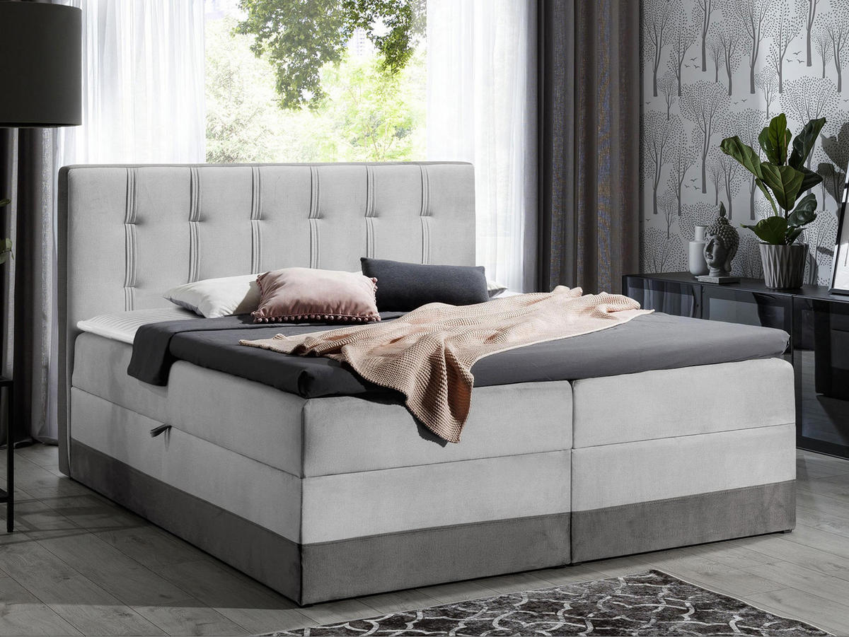 BOXBETT Royal - Grau, Holz (140/200cm) - MIRJAN24