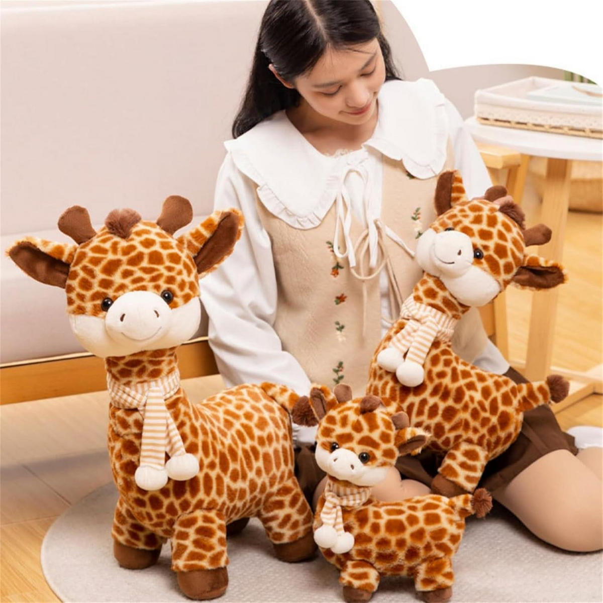 PLÜSCHTIER Giraffe 28 cm - Braun, Textil (10/28cm)