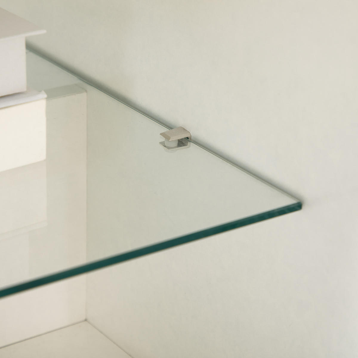 COUCHTISCH DE-15742 mit 2 Schubladen & Glasablage Weiß - Weiß, Holzwerkstoff (106/58/39cm) - ComfortXL