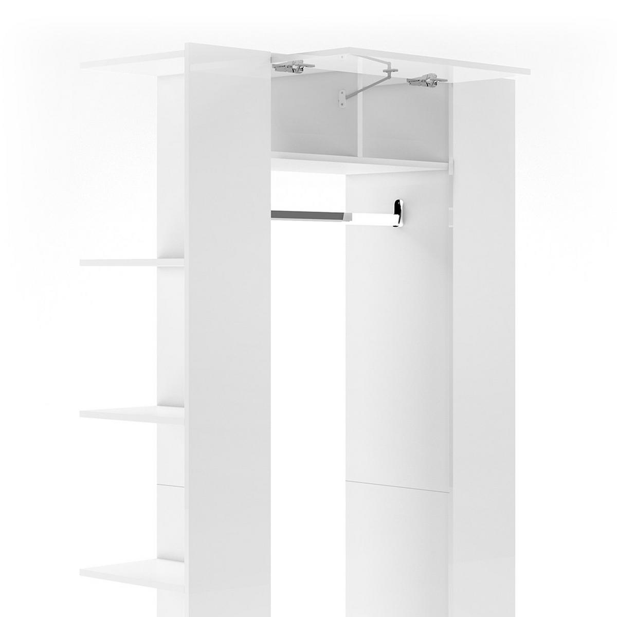 GARDEROBE Mats Weiß 36.6 x 191 cm - Weiß, Holzwerkstoff (36.6/191/106cm) - Vicco