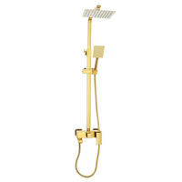 DUSCHSYSTEM gebürstetes Gold 8 Zoll Messing - Goldfarben, Metall (20/113/20cm)