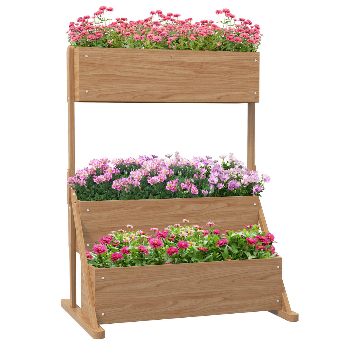PFLANZBEETTREPPE, Naturfarben - Naturfarben, Holz (80/140/108cm) - Outsunny