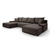 ECKSOFA U-Form Livorno Schlaffunktion Cord-Stoff Braun - Braun, Holz/Kunststoff (348/93/188cm) - Kaiser Möbel