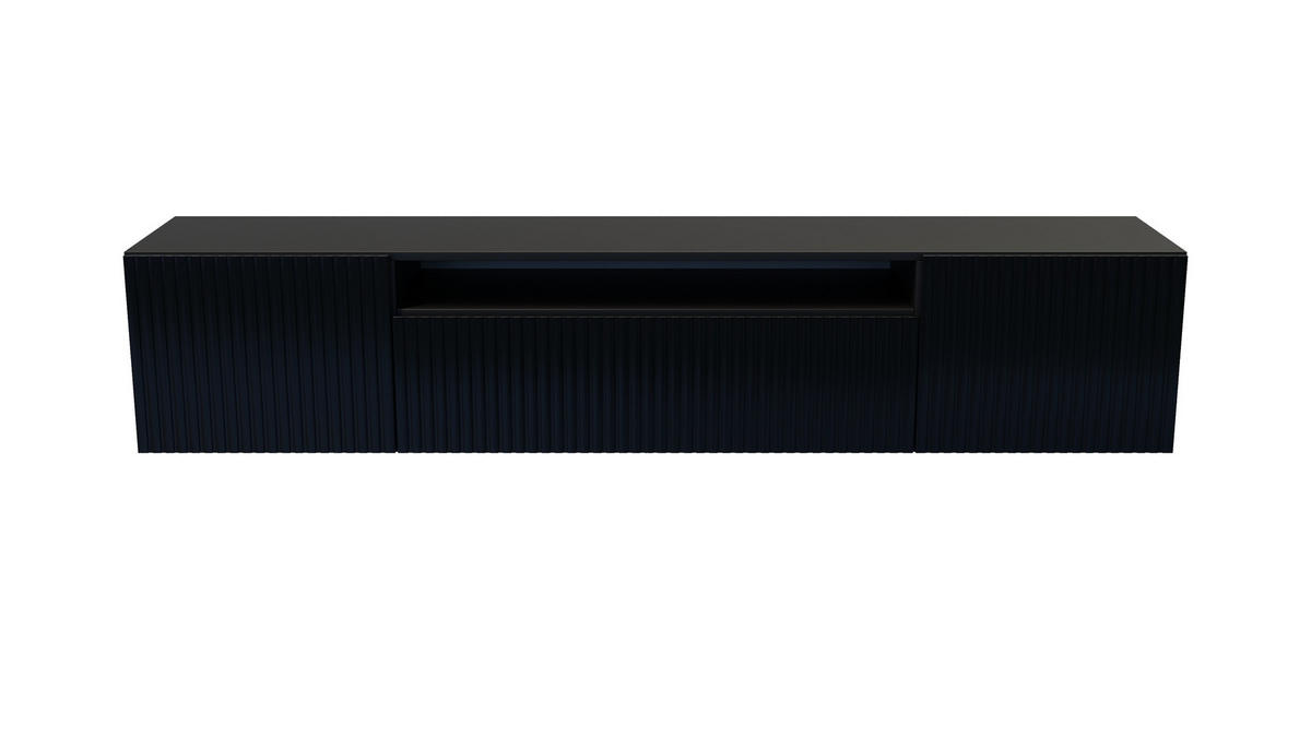 LOWBOARD CIRA-W - 200 x 40 x 41 cm - Schwarz, Holzwerkstoff (200/40/41cm) - ALTDECOR