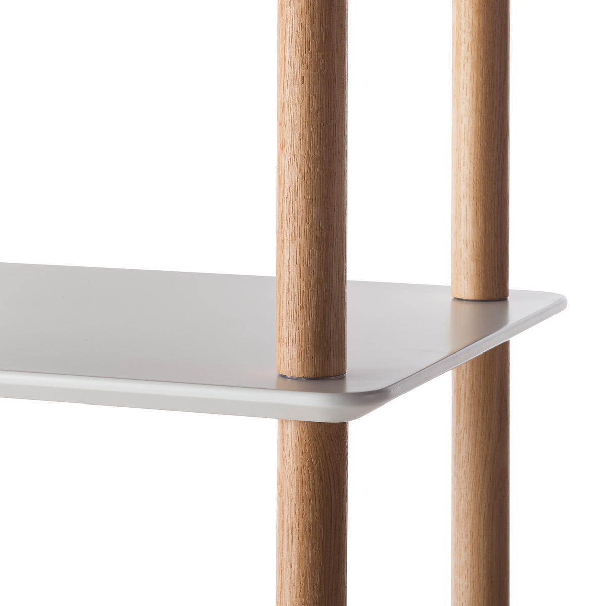 REGAL - Eiche teilmassiv - Weiß / Eiche - Weiß, Holzwerkstoff (80/180/40cm) - home24