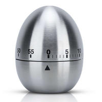 EIERUHR Küchentimer - Silberfarben, Metall (6/7.5/6cm) - Intirilife