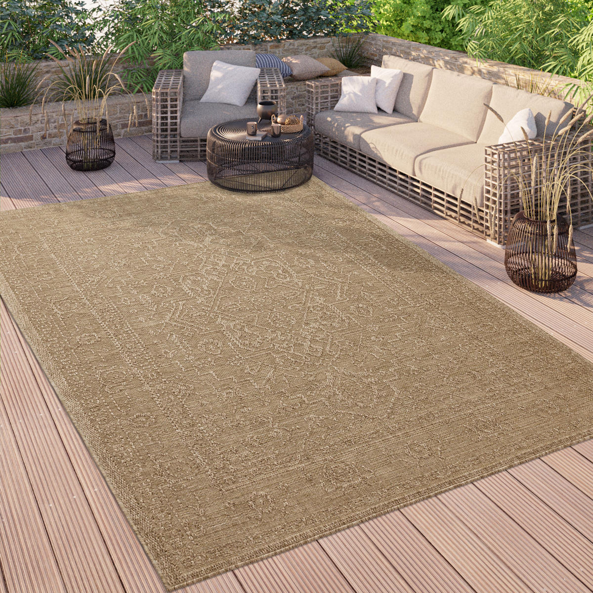 OUTDOORTEPPICH 240/340 cm Rimini 413 - Beige, Textil (240/340cm) - Paco Home