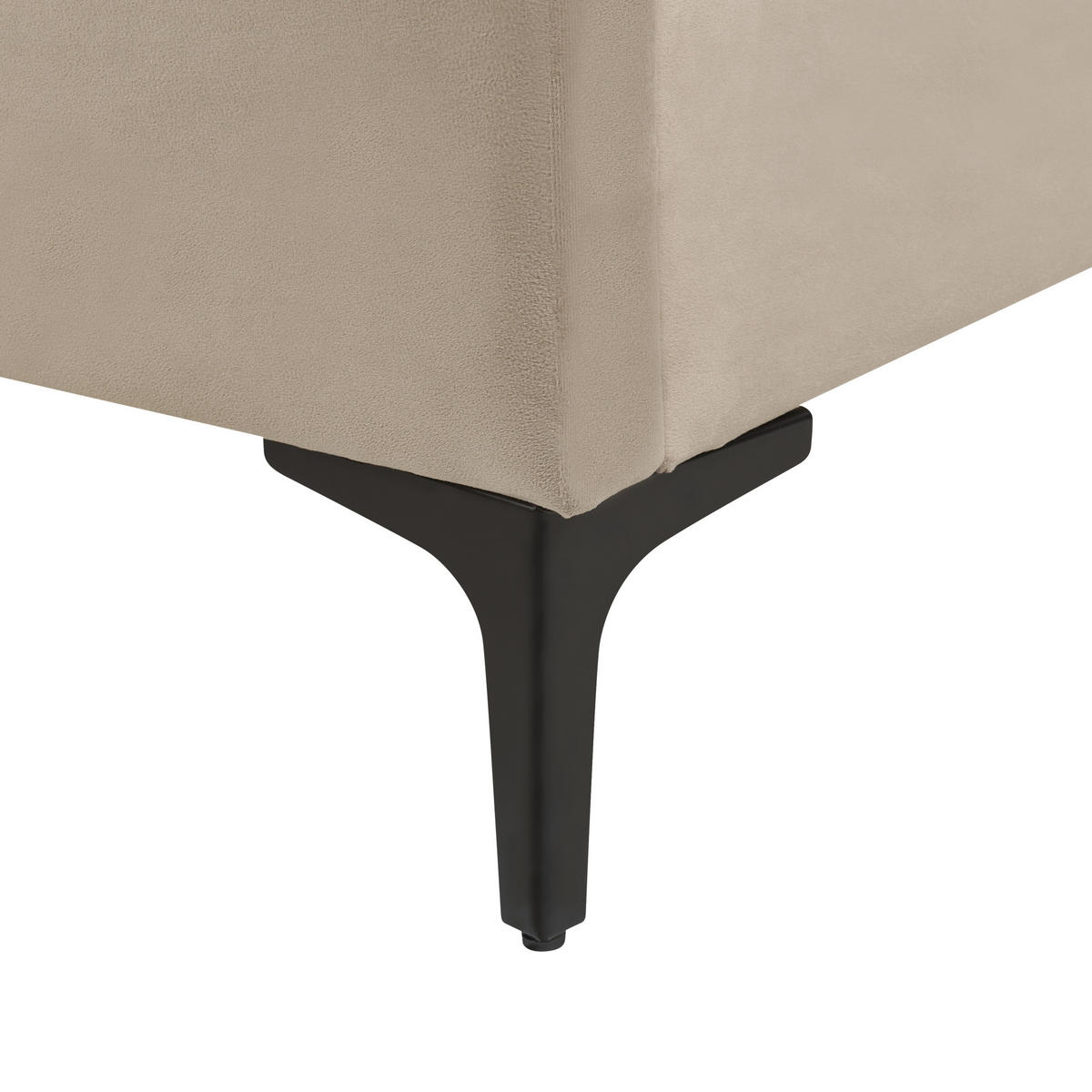 POLSTERBETT mit Lattenrost 140x200 cm Beige Suzette - Taupe, Textil (140/200cm) - Beliani