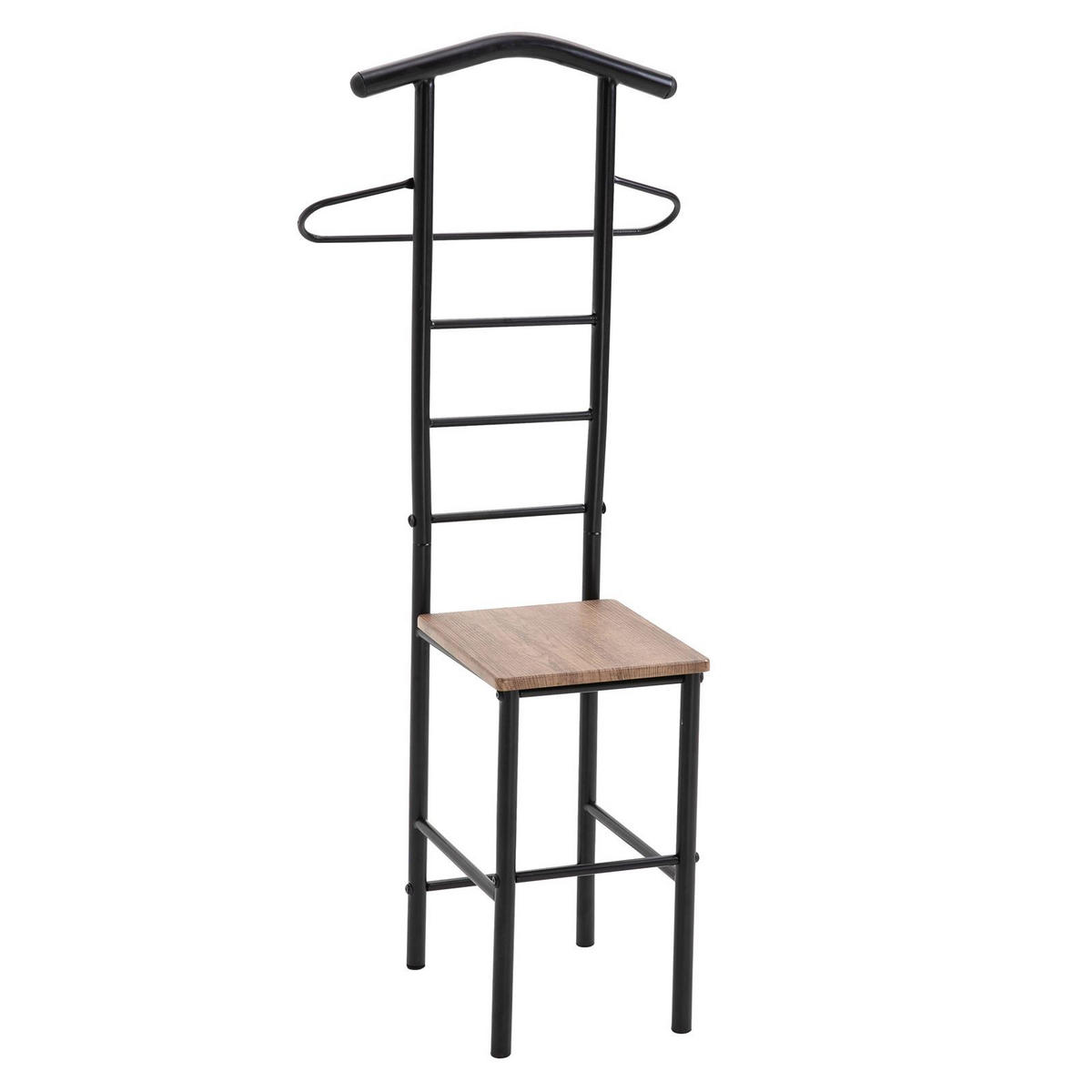 HERRENDIENER JIVO 2ER-SET - Wildeiche/Schwarz, Metall (53/121/47cm) - CARO-Möbel