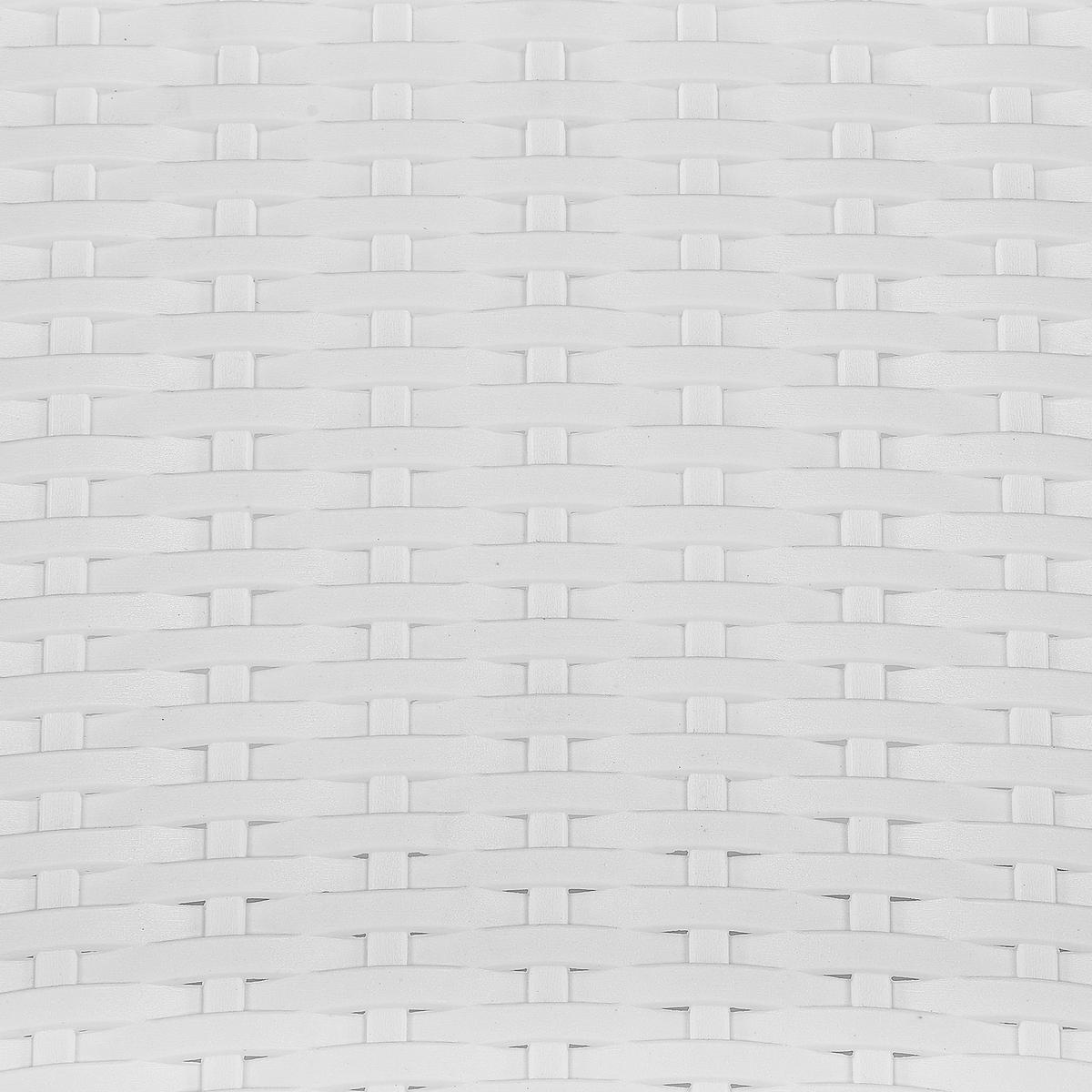 GARTENSTUHL 4er-Set Rattanoptik weiß Fossano - Weiß, Kunststoff (60/89/47cm) - Beliani