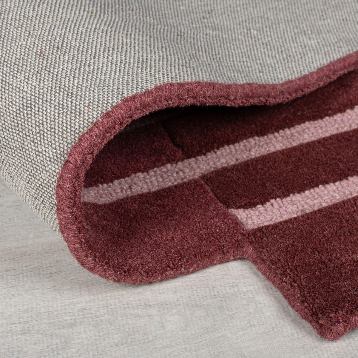 WOLLTEPPICH Ombre Muster, Abstrakt, Wohnzimmer Rot Shaped 120x180 - Rot, Textil (120/180cm) - KADIMA DESIGN