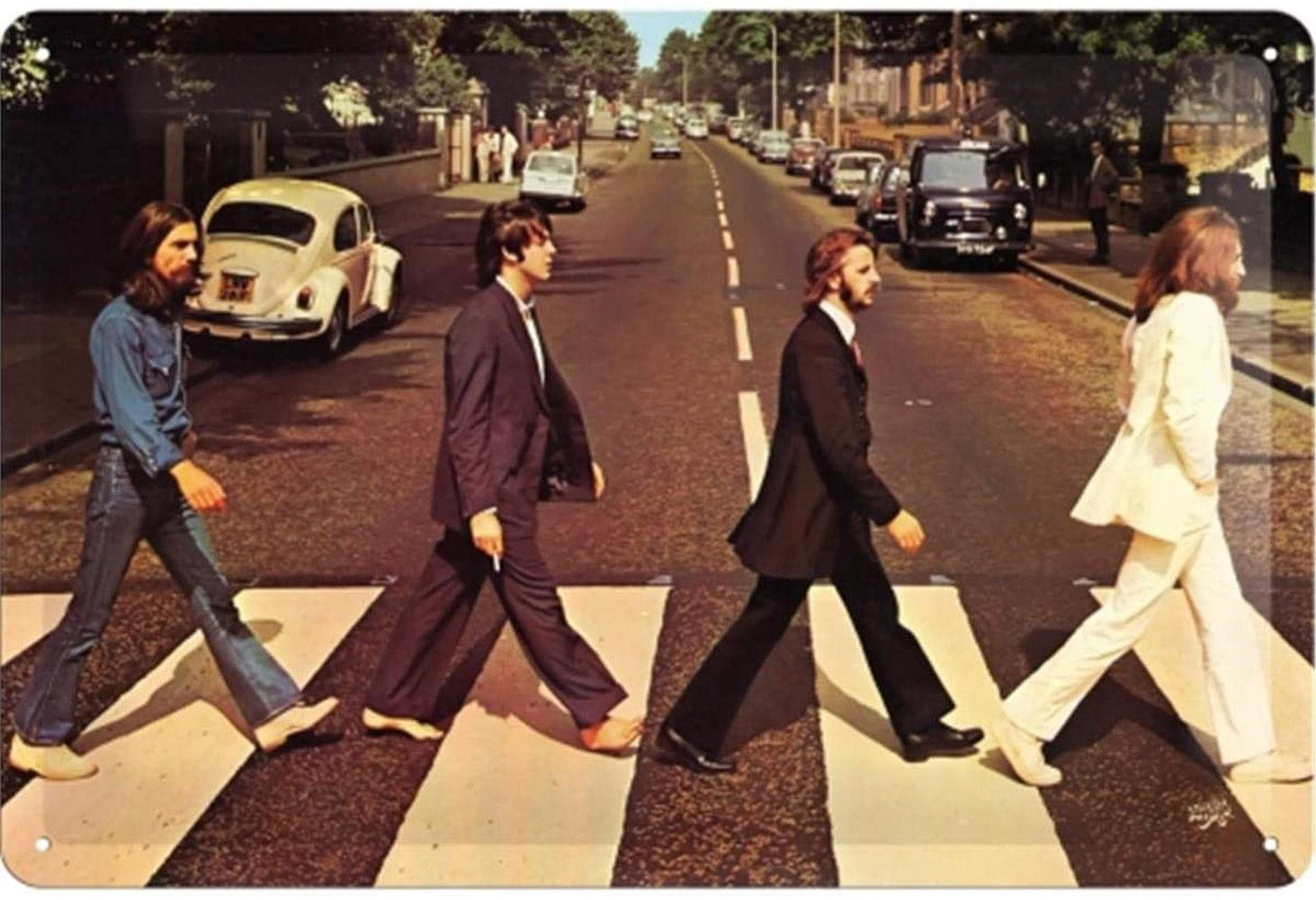 BLECHSCHILD 20/30 cm Fab4 Abbey Road - Multicolor, Metall (30/20/0.2cm) - Nostalgic-Art