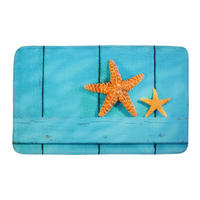 BADTEPPICH Starfish 50 x 80 cm - Blau, Textil (50/80cm) - Sanilo