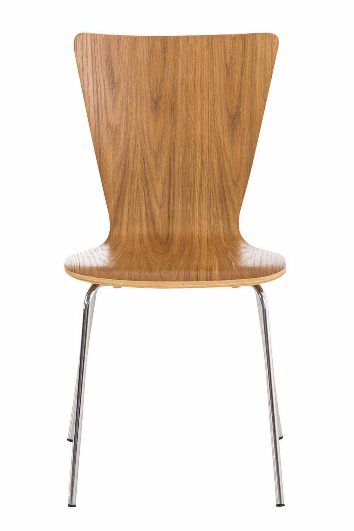BESUCHERSTUHL 4er Set Holz eiche - Eichefarben, Holz/Metall (43/84/50cm) - CLP