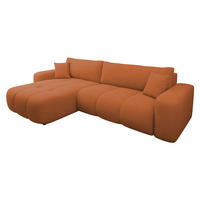 ECKSOFA Furyn Maxi - Schwarz/Orange, Holz/Kunststoff (274/145cm) - MIRJAN24