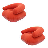 LUFTSOFA，AUFBLASBARES SOFA, 73/73/52cm Rotbraun - Rotbraun, Kunststoff (73/52/73cm)