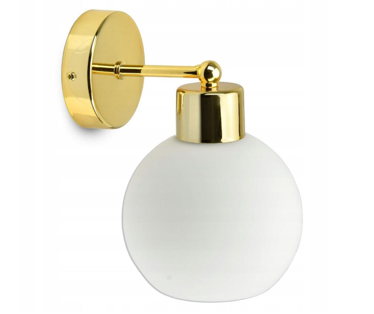 WANDLEUCHTE GOLDGLAS - Goldfarben/Weiß, Glas/Metall (19/22/14cm) - kiki design