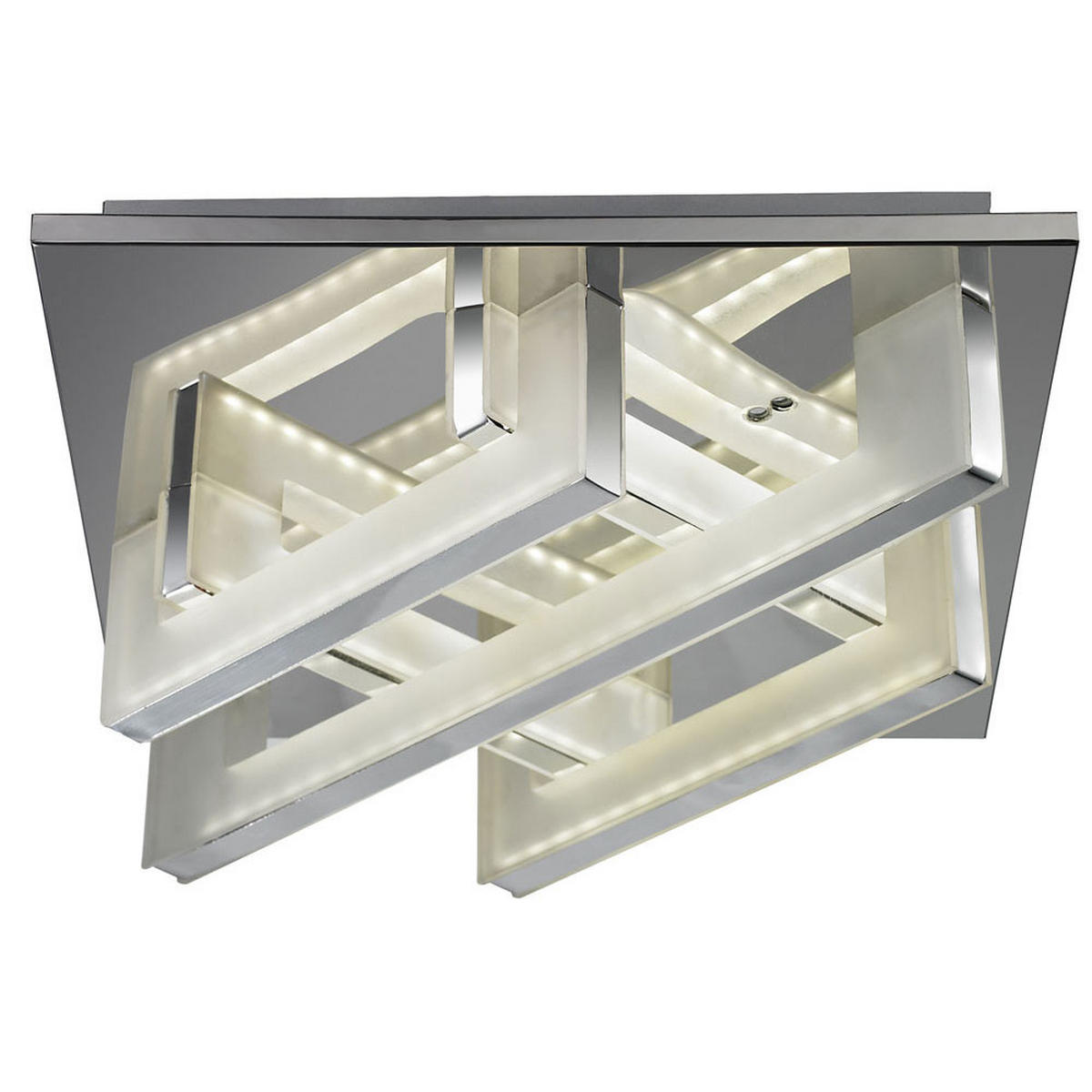 LED DECKENLEUCHTE BRIDGE Chrom Silber - Silberfarben, Metall (30/30/10cm) - Esto