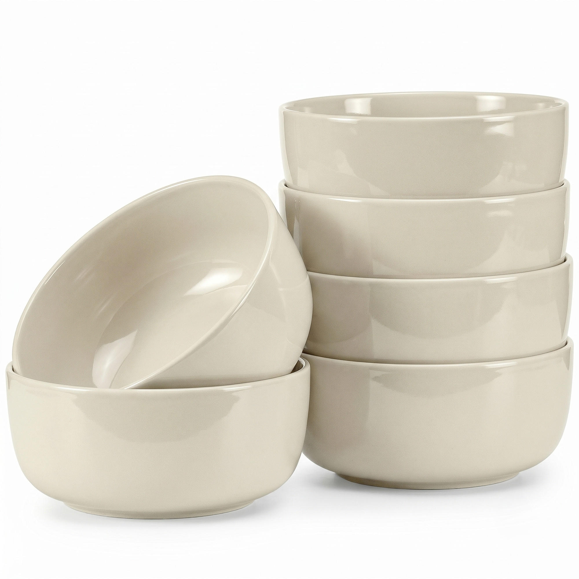SCHÜSSEL-SET VICTO 6 Personen 6-tlg - Beige, Keramik - KONSIMO®
