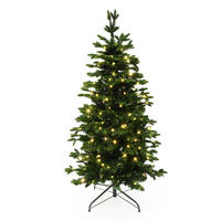 WEIHNACHTSBÄUME mit Beleuchtung - Grün, Kunststoff (75/140cm) - Hometopia