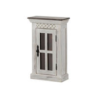 HÄNGESCHRANK Mango / Akazie 44x20x70 weiß gewachst CASTLE-ANTIK #113 - Weiß, Holz (44/70/20cm) - Massivmoebel24