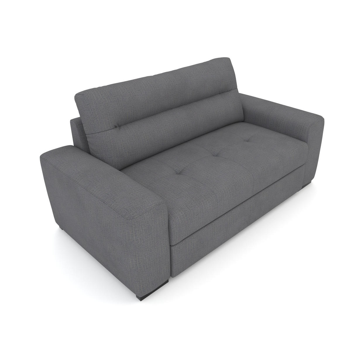 2-SITZER Carlisle Chenille Grau 183/97/93 cm - Dunkelgrau, Kunststoff/Textil (183/93/97cm) - foamnova