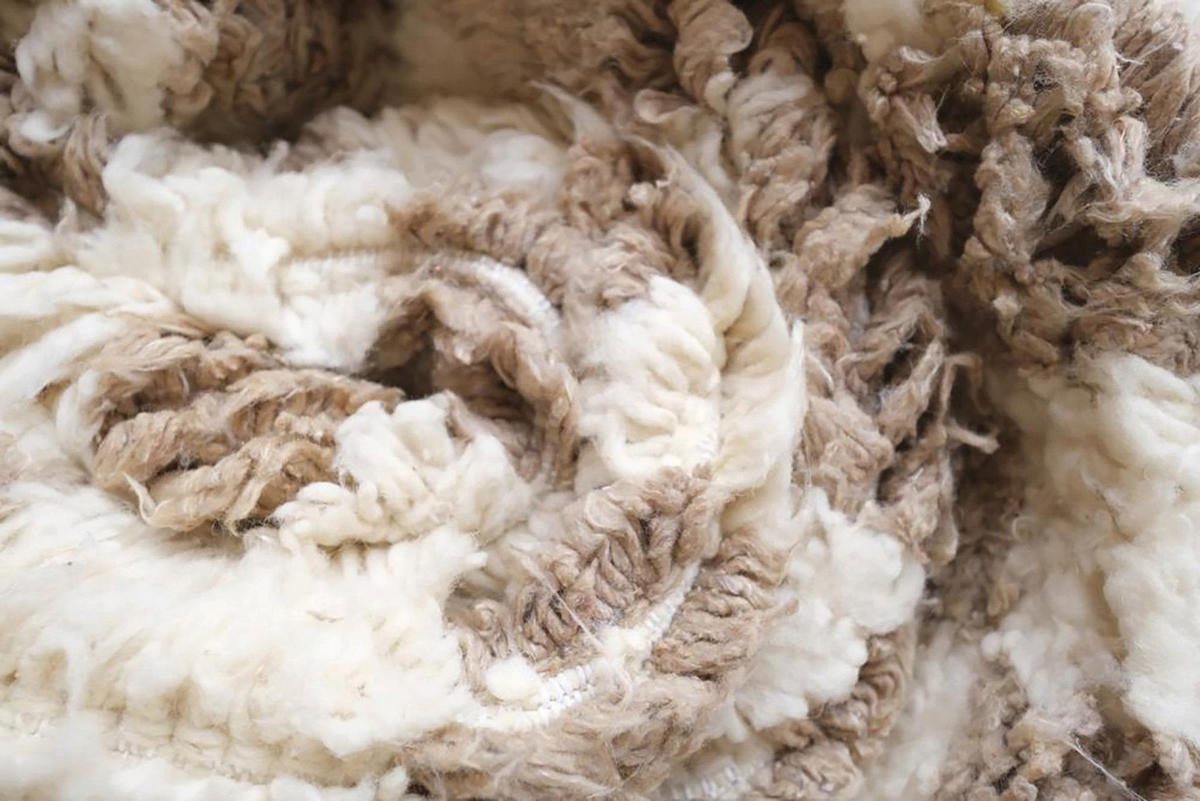 BERBERTEPPICH aus reiner Wolle 110x 146 cm - Beige, Naturmaterialien (110/146cm) - AFK Living