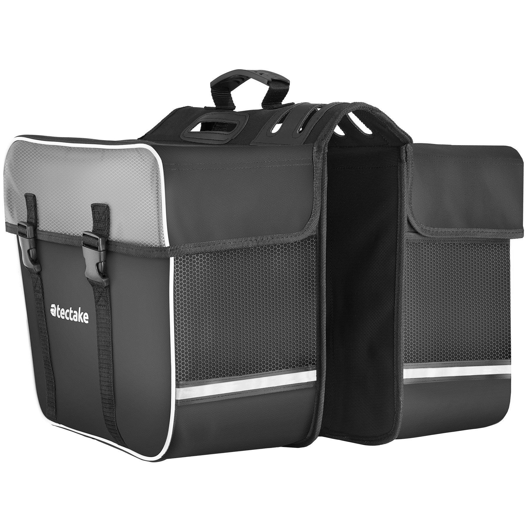 FAHRRADTASCHE Georg, 34 x 17 x 30 cm,schwarz - Schwarz, Textil (17/30/34cm) - tectake