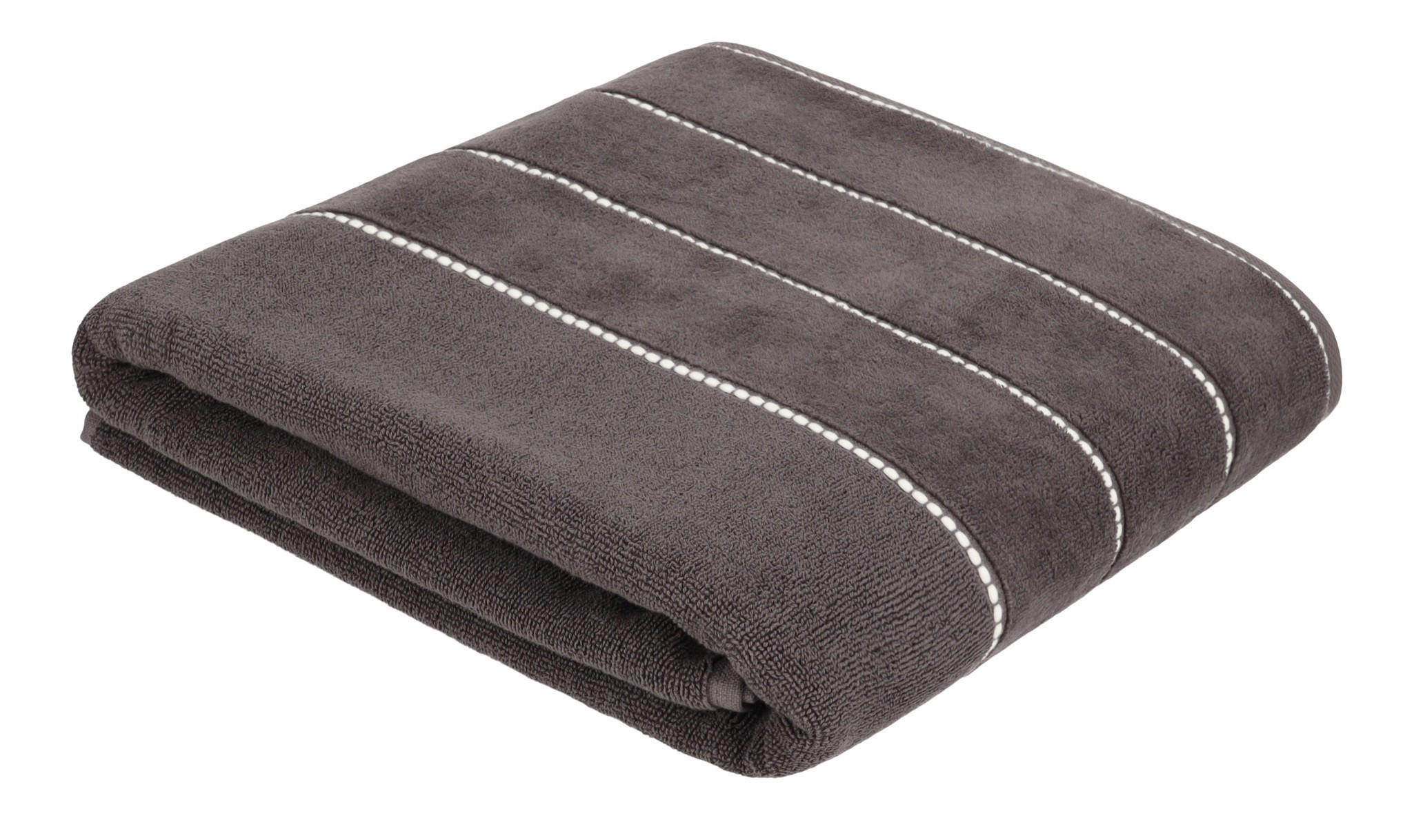 BADETUCH Velly - Dunkelgrau, Textil (90/140cm) - home&you