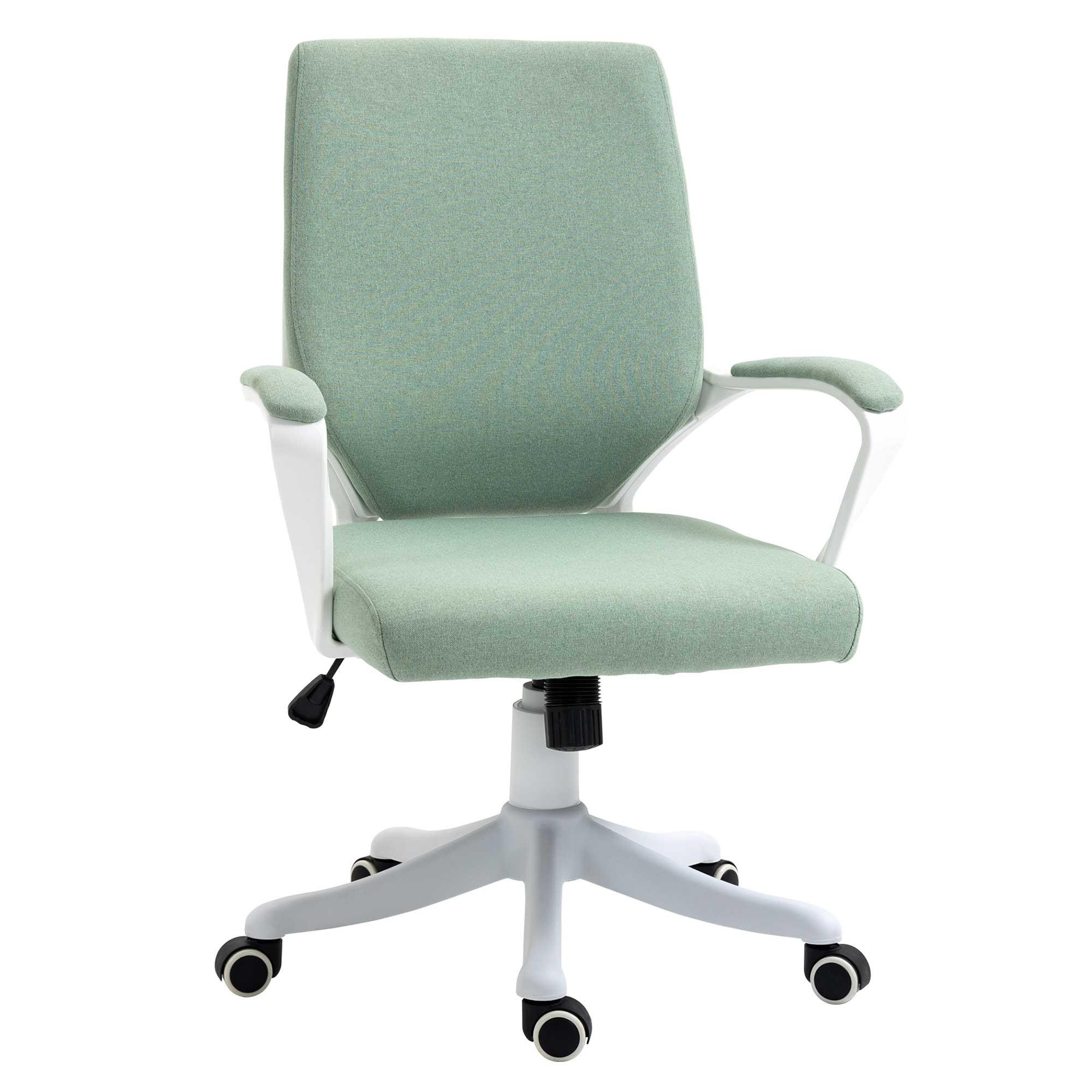 SHOPENTRA OTOČNÁ židle, zelená, ergonomická, houpací funkce, kolečka otočná o 360°