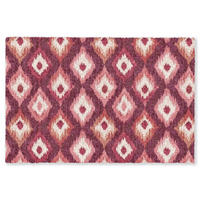 ROHOŽKA Diamantové tvary - Růžová - Vzor - Textura 120x80 cm - bobulová, textil/umělá hmota (120/0.4cm) - MuchoWow