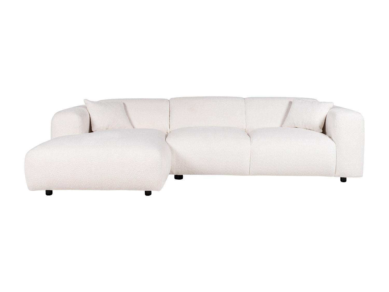 SOFA - 5 Personen - stoff - weiß Pogni - Weiß, Textil (165/280cm) - Vente-Unique