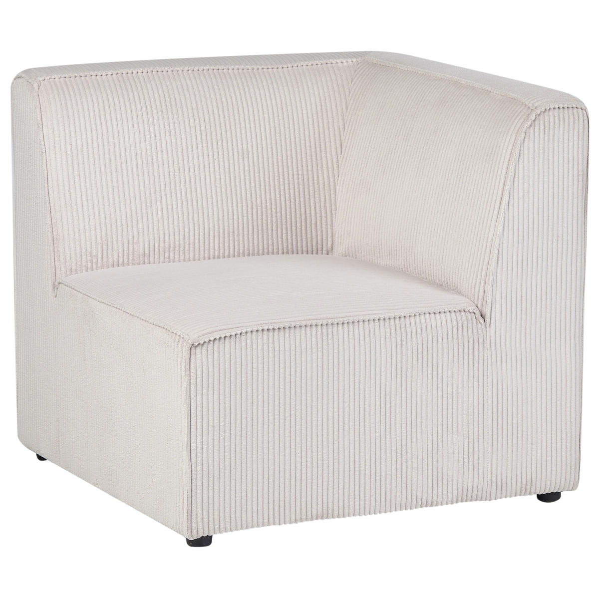 ECKMODUL Cord Beige rechtsseitig Lemvig - Beige, Textil (83/78/83cm) - Beliani