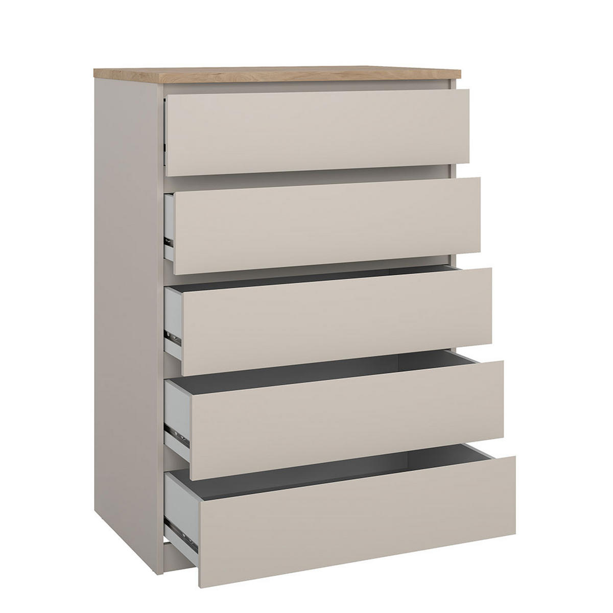 KOMMODE, Naia, Eiche, Holzwerkstoff, 77 x 50 x 112 cm - Eichefarben, Holzwerkstoff (77/112/50cm) - ebuy24