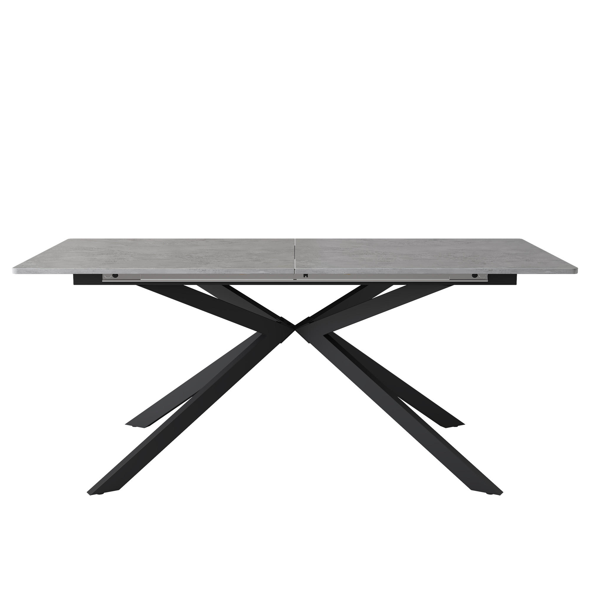 Pangivo Ausziehtisch Schwarz 180x75.5x70 cm
