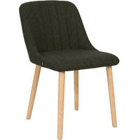ESSZIMMERSTUHL Stoff Grün - Eukalyptusholzfarben/Grün, Holz/Textil (49/82/56cm) - CLP