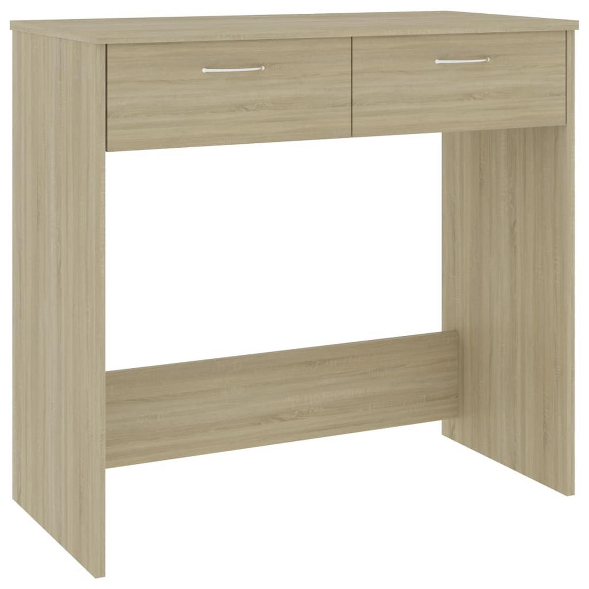 SCHREIBTISCH mit 2 Schubladen 80/40/75 cm aus Holzwerkstoff Sonoma-Eiche Dekor - Sonoma Eiche, Holz (40/80/75cm) - vidaXL