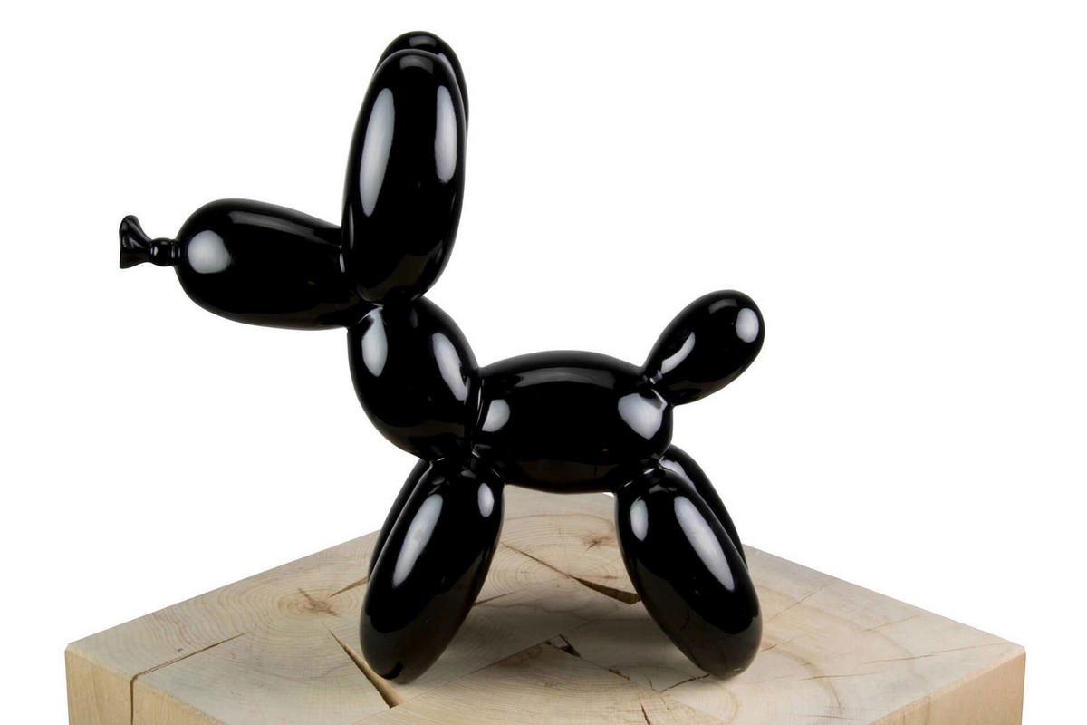 SKULPTUR Schwarz 28/26 cm - Schwarz, Stein (0.95/26/10cm) - KUNSTLOFT