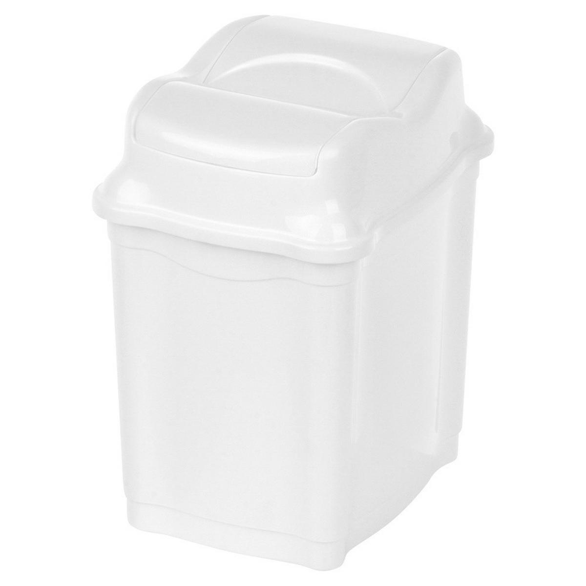 ABFALLEIMER, Kunststoff, weiß, 5 l - Weiß, Kunststoff (18/24/18cm) - Orion 